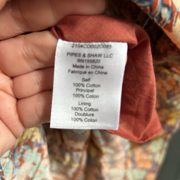 VERONICA BEARD floral-print cotton Malgosia Dress in Multi Sz S- 2 - Picture 7 of 8